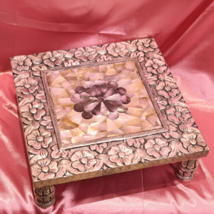 Pure Silver Floral Chowki