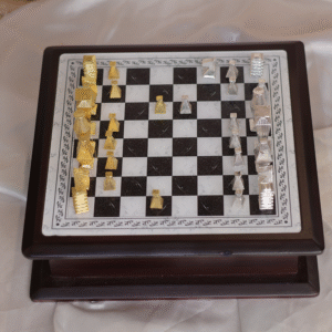 Luxury Handcrafted Pure Silver Chess Set