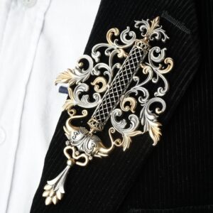 Victorian Filigree Silver Brooch