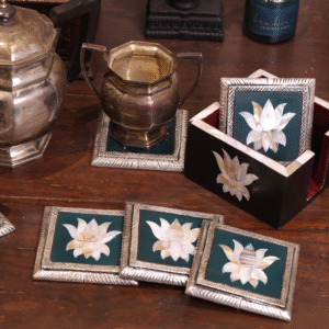 Mother of Pearl Lotus Coaster Set